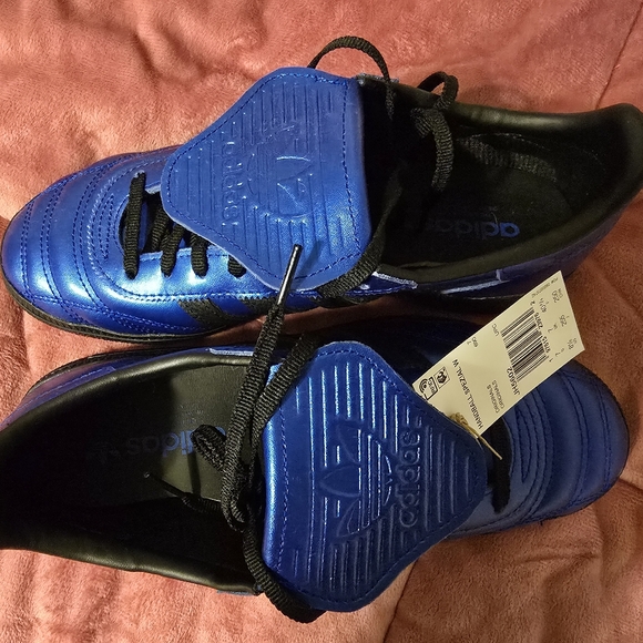 Adidas Metallic Blue and Black Handball Spezial Shoes - Picture 3 of 4